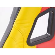 Слика  на Спортски седишта комплет 2 бр. Germany еко кожа црни/црвени //жолти FK Automotive FKRSE12051