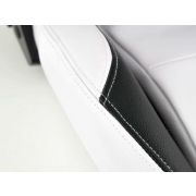 Слика  на Спортски седишта комплет 2 бр. Houston еко кожа бели/црни шев бели FK Automotive FKRSE010043