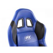 Слика  на Спортски седишта комплет 2 бр. Houston еко кожа плави/црни шев плави FK Automotive FKRSE010047