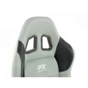 Слика  на Спортски седишта комплет 2 бр. Houston еко кожа сиви/црни шев сиви FK Automotive FKRSE010049