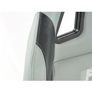 Слика  на Спортски седишта комплет 2 бр. Houston еко кожа сиви/црни шев сиви FK Automotive FKRSE010049