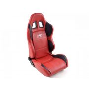 Слика  на Спортски седишта комплет 2 бр. Houston еко кожа црвени /црни шев црвени / FK Automotive FKRSE010053