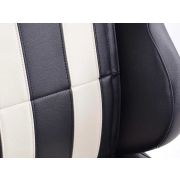 Слика  на Спортски седишта комплет 2 бр. Indianapolis еко кожа црни/бели FK Automotive FKRSE010181