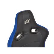Слика  на Спортски седишта комплет 2 бр. Köln еко кожа/текстил црни/плави FK Automotive FKRSE17051