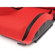 Слика  на Спортски седишта комплет 2 бр. Köln еко кожа/текстил црни/црвени FK Automotive FKRSE17055