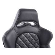 Слика  на Спортски седишта комплет 2 бр. Las Vegas еко кожа црни back made of GFK FK Automotive FKRSE011037