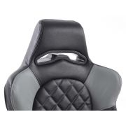Слика  на Спортски седишта комплет 2 бр. Las Vegas еко кожа црни/сиви back made of GFK FK Automotive FKRSE011033