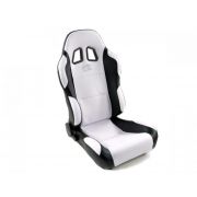 Слика  на Спортски седишта комплет 2 бр. Miami еко кожа бели/црни FK Automotive FKRSE010065