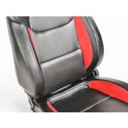 Слика  на Спортски седишта комплет 2 бр. München еко кожа црни/црвени FK Automotive FKRSE18047