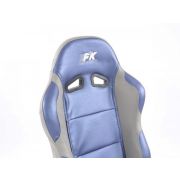 Слика  на Спортски седишта комплет 2 бр. Race еко кожа плави/сиви FK Automotive FKRSE947/948