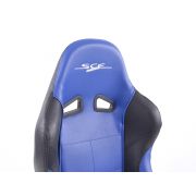 Слика  на Спортски седишта комплет 2 бр. SCE-Sportive 2 еко кожа плави/црни FK Automotive SCERSE115-116