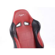 Слика  на Спортски седишта комплет 2 бр. SCE-Sportive 2 еко кожа црвени /црни FK Automotive SCERSE117-118