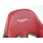 Слика  на Спортски седишта комплет 2 бр. SCE-Sportive 2 еко кожа црвени /црни FK Automotive SCERSE117-118