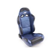Слика  на Спортски седишта комплет 2 бр. Spacelook Carbon еко кожа плави FK Automotive FKRSE803/804