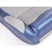 Слика  на Спортски седишта комплет 2 бр. Spacelook Carbon еко кожа сиви/плави FK Automotive FKRSE813/814