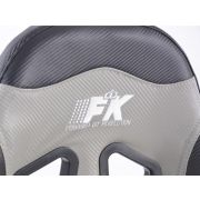 Слика  на Спортски седишта комплет 2 бр. Spacelook Carbon еко кожа сиви/црни FK Automotive FKRSE805/806
