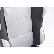 Слика  на Спортски седишта комплет 2 бр. Spacelook Carbon еко кожа сребрени/црни FK Automotive FKRSE823/824