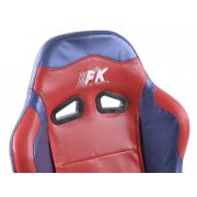Слика  на Спортски седишта комплет 2 бр. Spacelook Carbon еко кожа црвени /плави FK Automotive FKRSE811/812