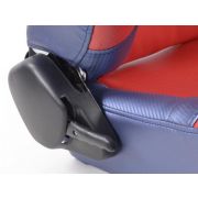 Слика  на Спортски седишта комплет 2 бр. Spacelook Carbon еко кожа црвени /плави FK Automotive FKRSE811/812