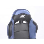 Слика  на Спортски седишта комплет 2 бр. Spacelook Carbon еко кожа црни/плави FK Automotive FKRSE809/810