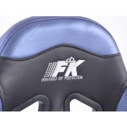 Слика  на Спортски седишта комплет 2 бр. Spacelook Carbon еко кожа црни/плави FK Automotive FKRSE809/810