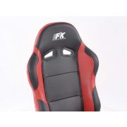 Слика  на Спортски седишта комплет 2 бр. Spacelook Carbon еко кожа црни/црвени / FK Automotive FKRSE807/808