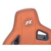 Слика  на Спортски седишта комплет 2 бр. Stuttgart еко кожа кафеави/сребрени FK Automotive FKRSE17033