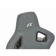 Слика  на Спортски седишта комплет 2 бр. Stuttgart еко кожа сиви/сребрени FK Automotive FKRSE17035