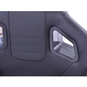 Слика  на Спортски седишта комплет 2 бр. Stuttgart еко кожа црни Carbon-Look FK Automotive FKRSE17031
