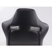 Слика  на Спортски седишта комплет 2 бр. еко кожа црни со подгрев и масажер FK Automotive FKRSE14049-M