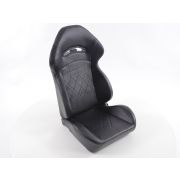 Слика  на Спортски седишта комплет 2 бр. еко кожа црни со подгрев FK Automotive FKRSE14043-H