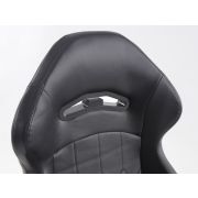Слика  на Спортски седишта комплет 2 бр. еко кожа црни со подгрев FK Automotive FKRSE14043-H