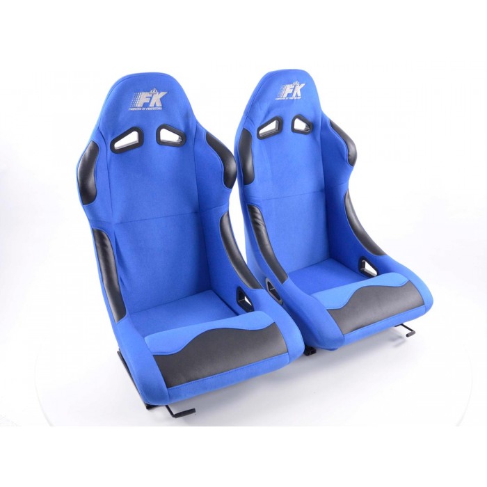 Слика на Спортски седишта комплет 2 бр. Basic плави FK Automotive FKRSE323/323