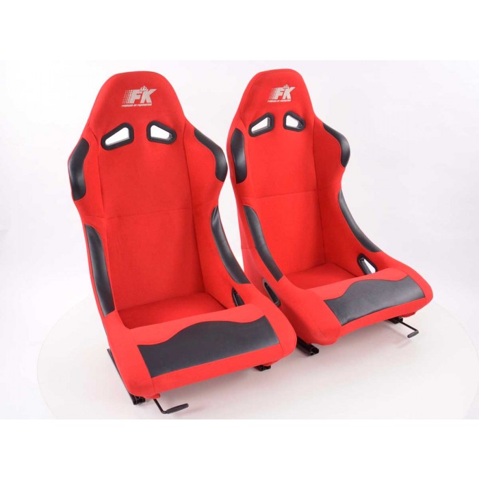 Слика на Спортски седишта комплет 2 бр. Basic црвени / FK Automotive FKRSE327/327 за  BMW 5 Sedan (E28) 535 i, M 535 i - 185 kоњи бензин