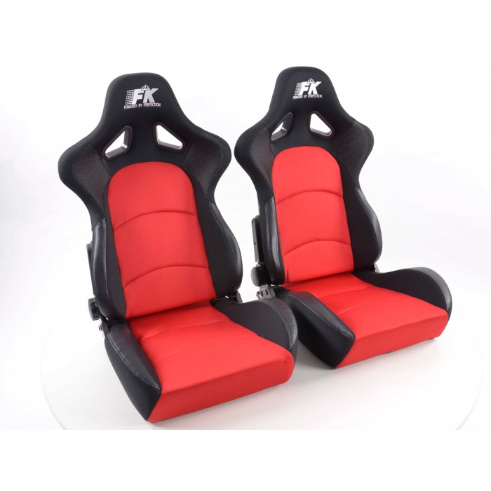 Слика на Спортски седишта комплет 2 бр. Control црвени /црни FK Automotive FKRSE405-1/405-2 за  Mazda MX-3 (EC) 1.8 i V6 - 133 kоњи бензин