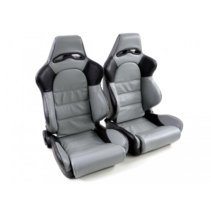 Слика на Спортски седишта комплет 2 бр. Edition 1 еко кожа сиви/црни FK Automotive DP011 за  Alfa Romeo 146 (930) Sedan 2.0 16V T.S. - 150 kоњи бензин