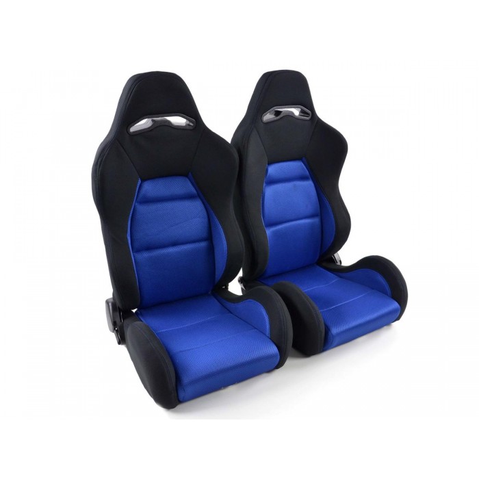 Слика на Спортски седишта комплет 2 бр. Edition 3 плави/црни FK Automotive DP029