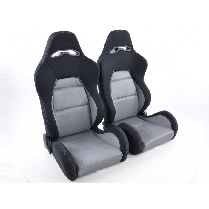 Слика на Спортски седишта комплет 2 бр. Edition 3 сиви/црни FK Automotive DP031 за  CHRYSLER ASPEN 4.7 Flexfuel 4WD - 307 kоњи Бензин/Етанол