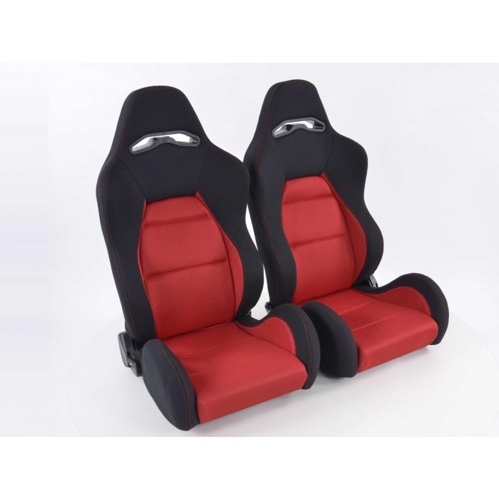 Слика на Спортски седишта комплет 2 бр. Edition 3 црвени /црни FK Automotive DP027