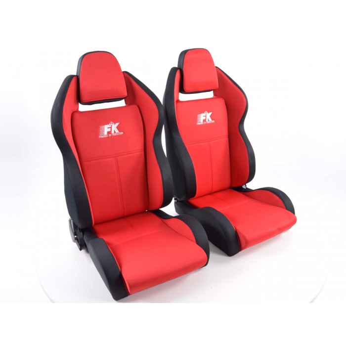 Слика на Спортски седишта комплет 2 бр. Race 5 црвени /црни FK Automotive FKRSE753/754 за  Seat Ateca (KH7) 1.5 TSI - 150 kоњи бензин