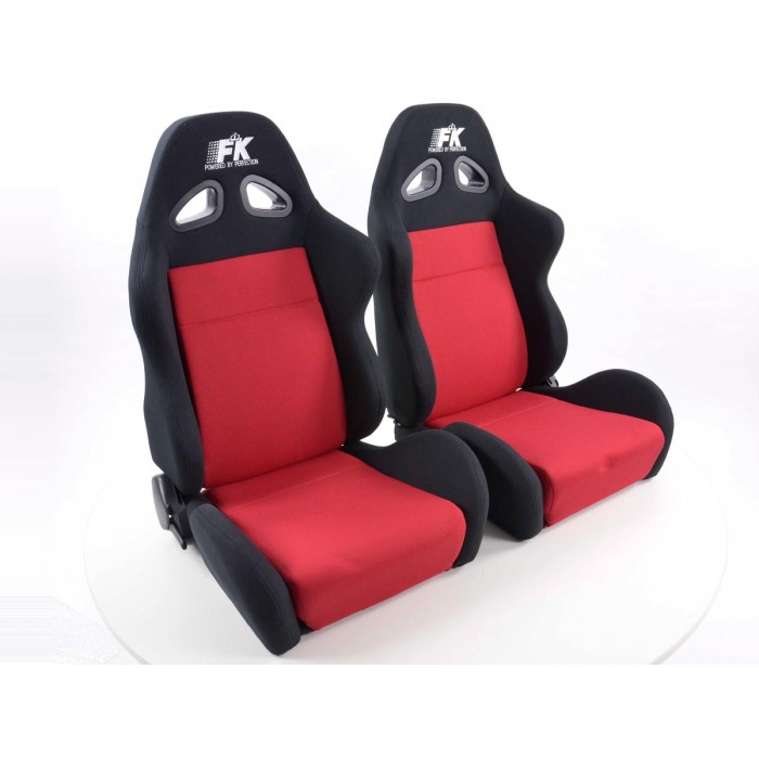Слика на Спортски седишта комплет 2 бр. Sport црни/црвени / FK Automotive FKRSE019L/019R за  Alfa Romeo 155 (167) Sedan 2.5 V6 (167.A1) - 165 kоњи бензин